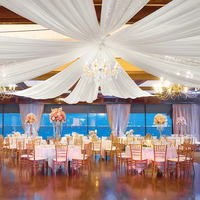 Rideaux de plafond blancs pour mariage 5ftx20ft décorations de butin de cérémonie de fête de mariage