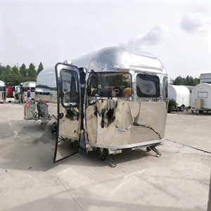 Remorque mobile de vente de nourriture à 4 roues en acier inoxydable pour les zones panoramiques, les places, la vente de thé au lait, de hot-dogs, de glaces, personnalisable - Product Image 2