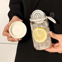 Vente en gros 450ml de gobelet GYM portable avec logo personnalisé transparent Bouteille d'eau de sport en plastique Infuseur de fruits