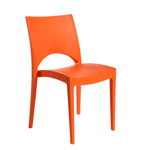 Silla Paris de Polipropileno Color Naranja Diseño Moderno Uso Interior y Exterior - Product Image 1