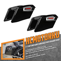 Housse de haut-parleur pour sacoches rigides étendues de moto, compatible avec Harley Touring Street Glide Road Glide Road King 2014-2024