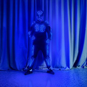 Dẫn quần áo dạ quang; Bộ Áo Giáp Chiến Binh mặt nạ sắt bảy màu; bộ áo giáp Robot Halloween. - Product Image 4