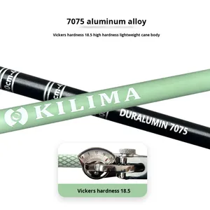 Ultralight tùy chỉnh nhôm 7075t6 có thể điều chỉnh có thể gập lại Nordic đi bộ gậy ráp Backpacking leo núi đi bộ đường dài thanh cực - Product Image 2