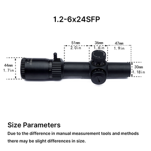 Lunette optique BANGBANG de haute qualité 1.2-6X24 SFP, optique premium, portée d'observation étendue pour l'observation en extérieur, l'observation des oiseaux - Product Image 6
