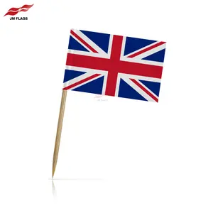 Grosir Kertas Tusuk Gigi UK 25*35 Mm Dekorasi Makanan Kerajaan Inggris Murah Bendera Tusuk Gigi Inggris