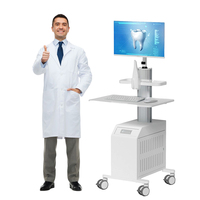 Promotion vente Likaymo chariot médical Mobile pour l'hôpital et la clinique avec plateau de clavier de stockage CPU support de Scanner Oral