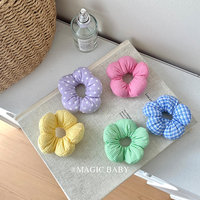 Doux Solide Couleur Plaid Dot Stripe Fleur Chouchous Mignon Cheveux Cravates pour Bébé Filles À La Mode Cheveux Accessoires pour Enfants