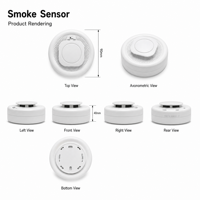 Détecteur de fumée Zigbee 3.0 Tranrule, alarme incendie, sirène 80 dB, alimenté par batterie, Smart Life, sécurité domestique intelligente