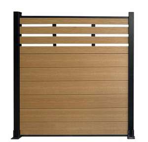 Valla de Privacidad y Seguridad de Lujo de WPC con Postes de Aleación de Aluminio y Puertas de Entrada de Estilo Australiano Ecológicas, Valla de Jardín de <span class=keywords><strong>8</strong></span> pies - Product Image 4