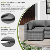 Coussins de meubles de patio imperméables en mousse haute densité durables OEM 120x60 cm, coussin de canapé d'extérieur pour chaises en osier