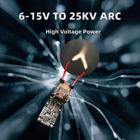 Module d'allumage à arc haute tension DC 6-15V vers AC 10kV-25kV entièrement populaire, à montage en surface, avec carte de commande et transformateur