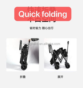 Carrito de Camping Plegable para Niños con Toldo, Cuatro Ruedas, Material Oxford, Ruedas Grandes, Personalizable OEM - Product Image 6