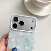 Coque de téléphone magnétique IMD double couche Série Florale pour iPhone 18 Pro Max 17 15 Pro – Nouvelle Housse de Protection Tendance en Promotion