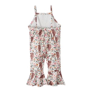 Nouvelle arrivée été enfants licou <span class=keywords><strong>combinaison</strong></span> cloche bas impression personnalisée conception occidentale douce petite fille <span class=keywords><strong>combinaison</strong></span> - Product Image 3