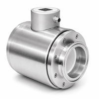 Débitmètre électromagnétique compact à grand diamètre DN50-DN125, avec connecteur Tri-Clamp et revêtement PTFE, sortie 4-20mA RS485 Modbus, pour CDU