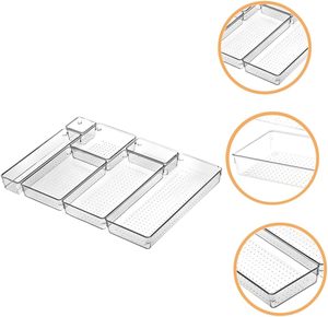 Wholesale 4 25pcs <b>Plastic</b> PET Injection-Molded Flexible Freely Combinable Transparent Versatile Drawer Organizers Container <b>Box</b> - Product Image 3