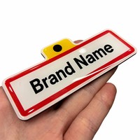 Autocollant en gel adhésif de forme personnalisée pour voiture, fournisseur de feuilles de silicone transparentes effet cristal, décalcomanie logo M3, autocollant en résine époxy 3D souple et bombé