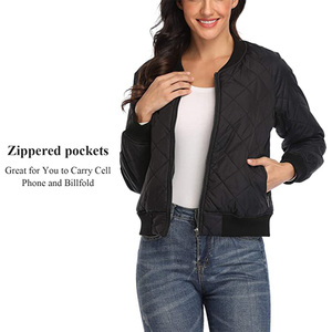 Chaqueta de bombardero raglán acolchada de manga larga con cremallera para mujer personalizable, de cuero vaquero, desmontable, transpirable, impermeable, talla de invierno - Product Image 3