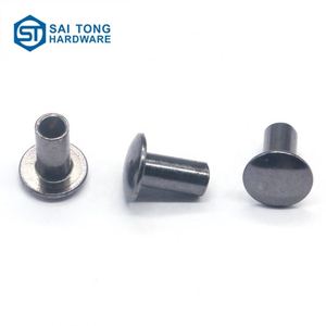 Rivets semi-tubulaires en acier au carbone, tête nickelée, 2 mm, 3 mm, 4 mm, norme ISO, marque Saitong, nouveau design pour la fixation de vêtements - Product Image 4