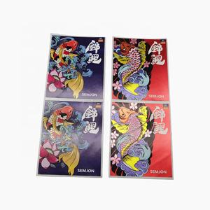 Dibujos animados personalizados SEMJON Panda/Tigre/gato/Cyprinus <span class=keywords><strong>Carpio</strong></span> cuadrado suave dibujos animados pegatinas de papel - Product Image 6
