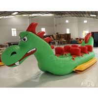 Équipement de parc aquatique, bateau gonflable aquatique, bateau banane, bateau dragon de 7 m avec pompe