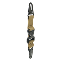 En gros, Porte-clés mousqueton tactique en sangle de nylon, avec boucle à dégagement rapide en métal, clip HK, clip de ceinture EDC et anneau pour équipement