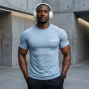 Proveedor de Uniformes Deportivos de Marca Privada, Camiseta Deportiva de Microfibra de Secado Rápido, Elástica, Duradera, para Hombre, con Tacto Fresco - Product Image 1