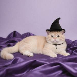 Poliéster Lujo Halloween Otros accesorios de ropa para mascotas Mago negro Sombrero de bruja Mascota Perro gato Disfraz Cosplay - Product Image 5