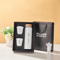 Coffret Cadeau de Tasses Thermos Doubles en Acier Inoxydable 304, Isolation Sous Vide, Style Arabe, Très Demandé au Moyen-Orient, pour Mariages et Fêtes