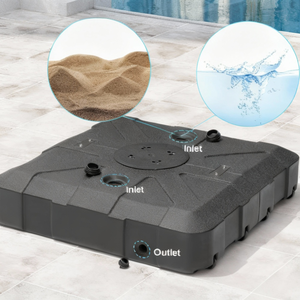 Sombrilla <span class=keywords><strong>de</strong></span> Patio para Exteriores, para Jardín, Terraza o Patio <span class=keywords><strong>de</strong></span> Villa, con Base Pesada, Estructura <span class=keywords><strong>de</strong></span> Acero, Toldo Beige - Product Image 6