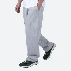 Oversize Custom Logo Terry Jogger Men's Pants Loose Casual Running Gym Sport Track Pants Large Pockets Outdoor Men Sweatpants
