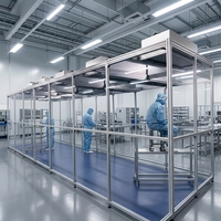 Cabine de travail propre modulaire professionnelle ISO 5 Classe 100, portable, avec filtre FFU HEPA pour laboratoire électronique