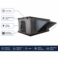 Tente de toit Zentopia Box Style à ouverture rapide, coque rigide en aluminium, parois verticales, pour 2 personnes, idéale pour le 4x4 et l'overlanding (vente en gros)