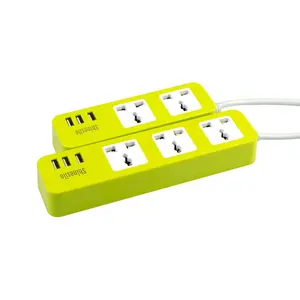Shinesilo uso interno power strip estensione presa di estensione del cavo di estensione del legare con le porte USB di ricarica di fabbrica made