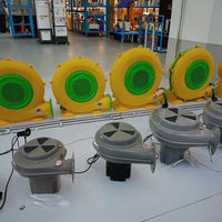Ventilateur électrique commercial de haute qualité à faible bruit de 1100 W, vente chaude, jaune PE, installation facile, château gonflable d'intérieur