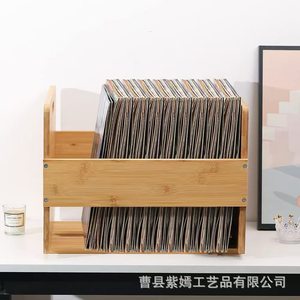 Bamboo Portable <b>Shelf</b> For Home <b>Desktop</b> Office Record Holder Single Layer Wooden Magazine Organizer - Product Image 3