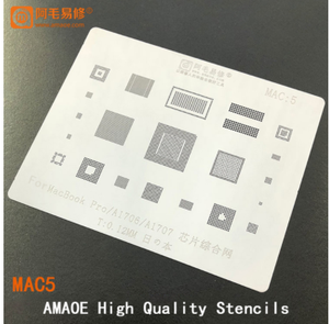 Amaoe Cho MACBOOK MAC Pro A2159 A1706 A1707 A1534 Nguồn Sạc USB IC CPU <span class=keywords><strong>RAM</strong></span> SSD DDR BGA Reballing <span class=keywords><strong>Stencil</strong></span> Độ Dày 0.12Mm - Product Image 6