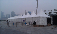 Tente de pagode d'exposition en aluminium 3x3M 4x4M 5x5M Tente pentagonale pour événements Stand de salon professionnel