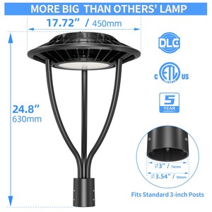 Lámpara de Jardín Impermeable, Iluminación de Caminos, Moderna y Lujosa, Lámpara de Poste LED para Exteriores, Lámpara de Jardín LED - Product Image 6