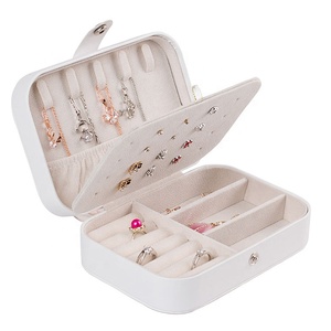 EASETRIP Good Price PU Leather jewelry case Portable ring jewellery boxes Women Girls gift box packaging jewelry box bag