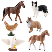 AiJH Vente en gros de figurines d'animaux sauvages en PVC solide personnalisées, figurines d'animaux de la ferme à faire soi-même, modèles d'animaux réalistes de toutes sortes