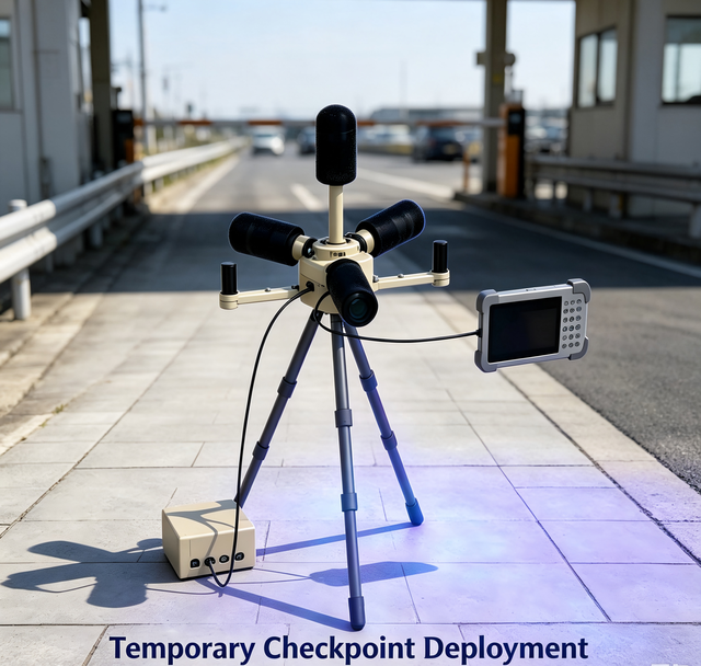 Rugged Portable Gunshot Detection Unit Remote Control Quick-response Acoustic Positioning Gear for Outdoor Emergency Safety