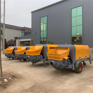 Pompe à béton électrique diesel sur <span class=keywords><strong>remorque</strong></span>, bétonnière avec pompe, machine de transport de ciment, sable et gravier - Product Image 3