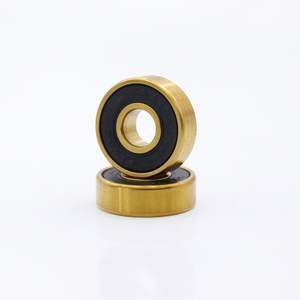 Rodamientos de Skateboard con Logotipo Personalizado, ABEC 11 de Alta Velocidad, 608, Rodamientos de Bolas de Cerámica Híbrida de Titanio Dorado, Rodamientos de Bolas de Ranura Profunda - Product Image 3