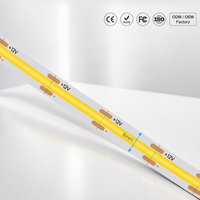 Tira de Luz LED COB de 12V 24V con Clasificación IP20, 8mm 320LED/m, con Control Remoto y PCB de Cobre