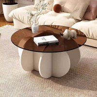 Table basse en verre multifonctionnelle, mobilier de salon au design moderne et minimaliste, idéale pour petit appartement, balcon ou maison de location