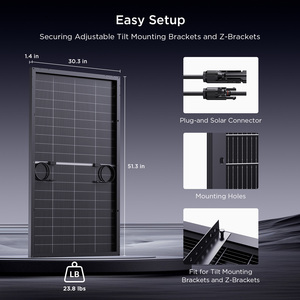 <span class=keywords><strong>Panneau</strong></span> solaire bifacial N-Type Callsun 200W 182mm, cellules haute performance 16BB, efficacité 25%, double face, pour toiture résidentielle - Product Image 5