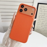 Étui de téléphone en cuir PU grain litchi doux au toucher pour iPhone 12 13 14 15 16 17 Pro Max Coque de protection Vente en gros Usine