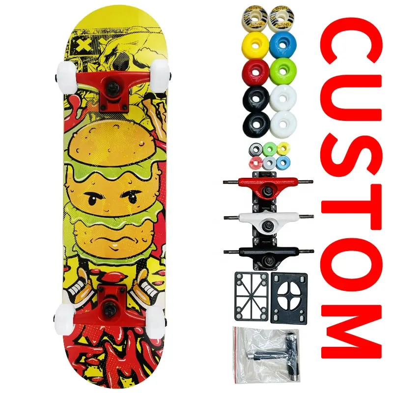 Wholesale Customizable Canadian Maple Blank Skateboard Deck for Adults Color Selection Available