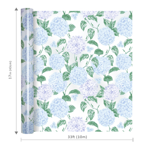 Light Blue Purple Hydrangea Botanical Design Wrapping <b>Paper</b> For Wedding Favor Bridal Birthday Present Box Decoration - Product Image 4